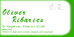 oliver ribarics business card